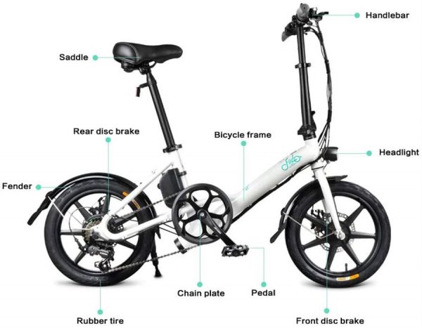 Partes Bicicleta electrica plegable Fiido D3S