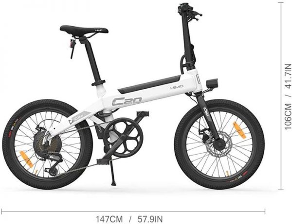 Dimensines Bicicleta Electrica Himo C20